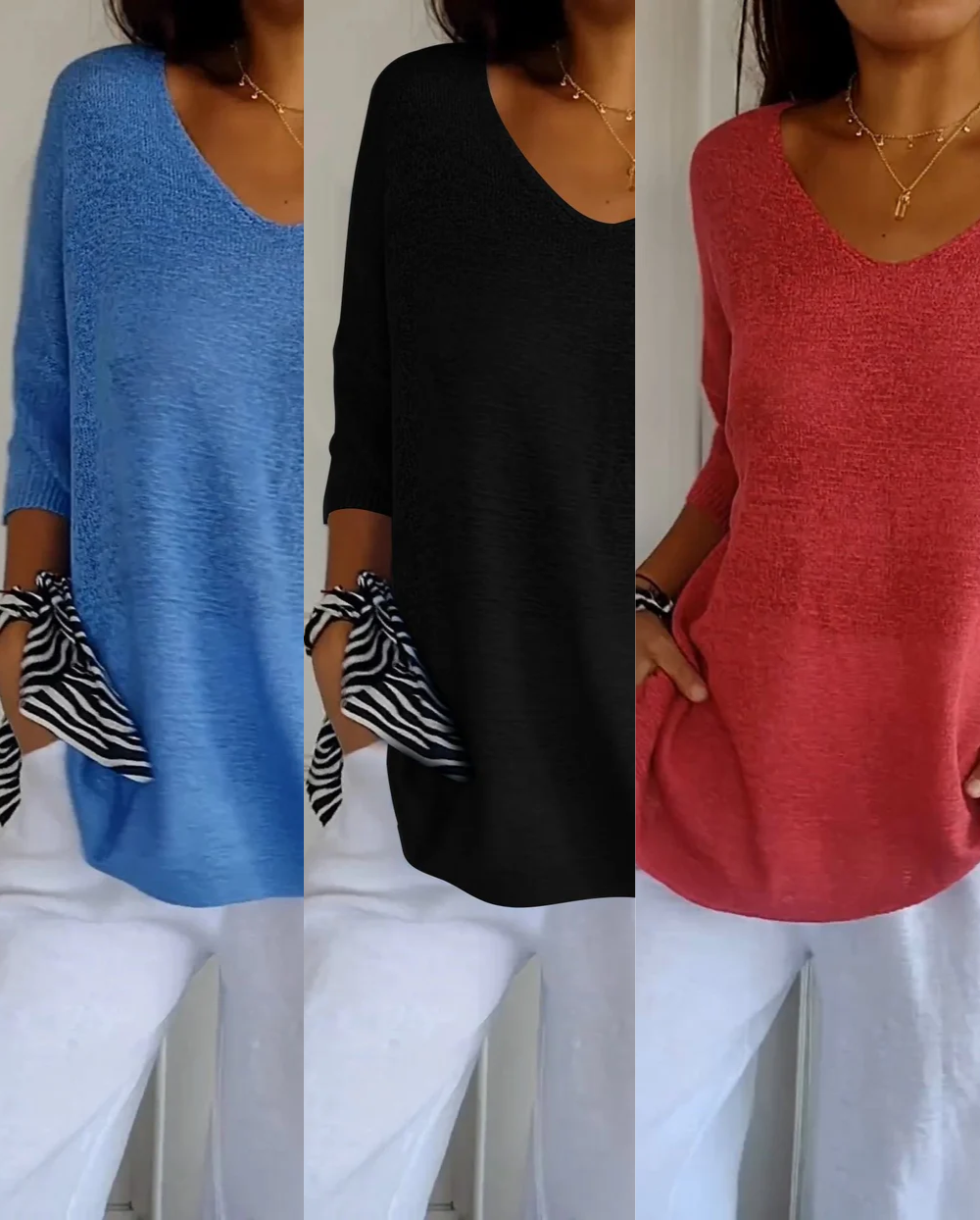 Kit 3 Blusas Luna® em Malha Leve – Imperdível 🔥