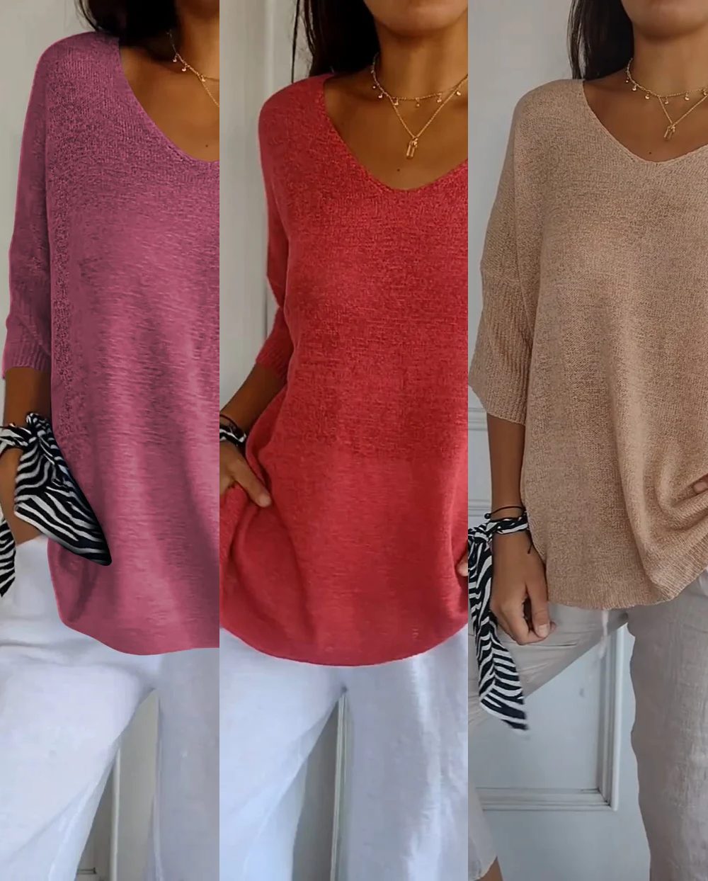 Kit 3 Blusas Luna® em Malha Leve – Imperdível 🔥