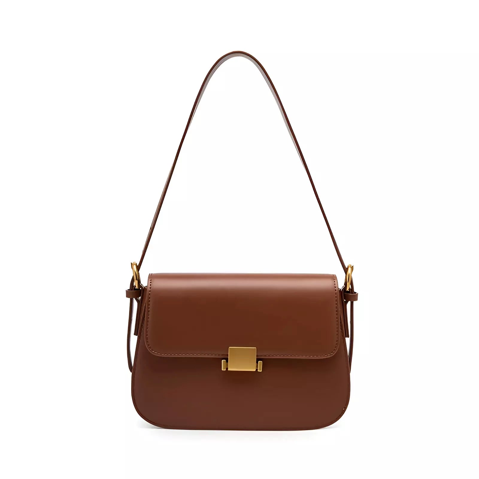 Bolsa de Ombro Crossbody Romena - Alça Curta e Ajustável | Detalhes Dourado