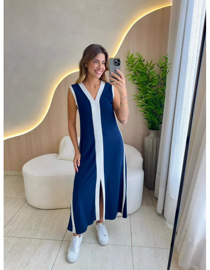 VESTIDO VERONICA AZUL MARINHO | MOOD STORE